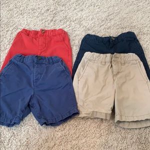 Bundle of 4 pairs of boys 3T khaki shorts